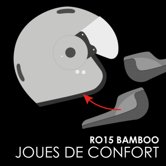 Interieur casque Roof Paire de Joues Bamboo